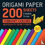  - Origami Paper 200 sheets Vibrant Colors 6" (15 cm)