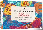Tuttle Studio - 16 Thank You Cards, Roses: 4 1/2 X 3 Inch Blank Cards in 8 Lovely Designs (2 Each) with 16 Envelopes