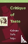 Della Volpe, Galvano - Critique of Taste