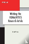 Barlow, Michael - Writing the Humanities Research Article