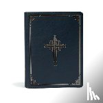 Csb Bibles by Holman - CSB Ancient Faith Study Bible, Navy Leathertouch: Black Letter, Church Fathers, Study Notes and Commentary, Ribbon Marker, Sewn Binding, Easy-To-Read