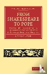 Gosse, Edmund - From Shakespeare to Pope