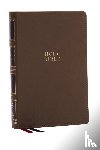 Thomas Nelson - NKJV, Compact Center-Column Reference Bible, Brown Leathersoft, Red Letter, Comfort Print (Thumb Indexed)
