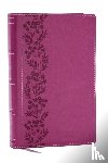 Thomas Nelson - NKJV Personal Size Large Print Bible with 43,000 Cross References, Pink Leathersoft, Red Letter, Comfort Print (Thumb Indexed)
