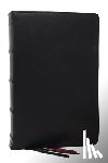 Thomas Nelson - NKJV Bible: Single-Column Verse-By-Verse W/ 72,000 Cross-References, Black Goatskin Leather, Premier Collection, Comfort Print: New King James Version