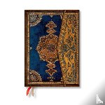 Paperblanks - Safavid Indigo (Safavid Binding Art) Midi 12-month Horizontal Hardback Dayplanner 2025 (Wrap Closure)