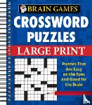 Publications International Ltd - Brain Games - Crossword Puzzles - Large Print (Blue)