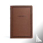 Csb Bibles by Holman - CSB Large Print Thinline Bible, Value Edition, Brown Leathertouch