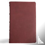Csb Bibles by Holman - CSB Single-Column Personal Size Bible, Holman Handcrafted Collection, Marbled Burgundy Premium Calfskin