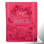 Christian Art Gifts - KJV Holy Bible, My Creative Bible, Faux Leather Hardcover - Ribbon Marker, King James Version, Pink Floral W/Elastic Closure