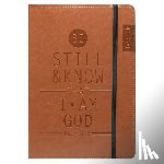 Christian Art Gifts - Christian Art Gifts Tan Faux Leather Journal, Be Still and Know - Psalm 46:10, Flexcover Inspirational Notebook W/Elastic Closure 160 Lined Pages W/Sc