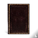 Paperblanks - Black Moroccan (Old Leather Collection) Midi Lined Hardcover Journal (Elastic Band Closure)