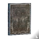 Paperblanks - Midnight Steel Midi Lined Hardcover Journal (Elastic Band Closure)