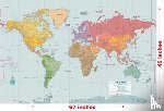 Lindroth, David - Laminated World Wall Map (67'' W X 45'' H)