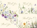  - Wildflowers Premium Thank You Note Cards (20 Cards with 4 Unique Designs. 21 Self-Sealing Envelopes)