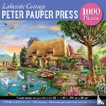 Peter Pauper Press Inc - Lakeside Cottage 1000-Piece Jigsaw Puzzle (Gold Foil Highlights)