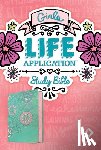 New Living Translation - NLT Girls Life Application Study Bible (Leatherlike, Teal/Pink Flowers)