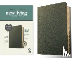 Tyndale - NLT Personal Size Giant Print Bible, Filament Enabled (Genuine Leather, Olive Green, Indexed, Red Letter)