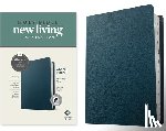 Tyndale - NLT Personal Size Giant Print Bible, Filament Enabled (Genuine Leather, Navy Blue, Indexed, Red Letter)