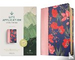 New Living Translation - NLT Life Application Study Bible, Third Edition (Leatherlike, Pink Evening Bloom, Red Letter)