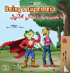 Shmuilov, Liz, Books, Kidkiddos - Being a Superhero (English Arabic Bilingual Book for Kids)