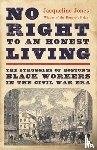 Jones, Jacqueline - No Right to an Honest Living (Winner of the Pulitzer Prize)