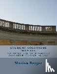 Berger, Marion - Student Solutions Manual for Single Variable and Multivariable Calculus: by Giovanni Viglino