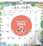 Willow Creek Press - Succulents 2026 12 X 12 Spiral Wall Calendar