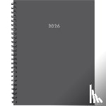 Willow Creek Press - Basic Gray 2026 8.5 X 11 Weekly Monthly Softcover Planner