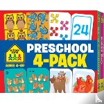 Zone, School - School Zone Preschool 4-Pack Flash Cards