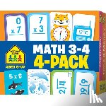 Zone, School - School Zone Math 3-4 Flash Cards 4-Pack