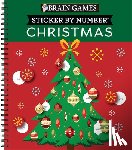 Publications International Ltd - Brain Games - Sticker by Number: Christmas (28 Images to Sticker - Christmas Tree Cover): Volume 2