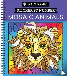 Publications International Ltd - Brain Games - Sticker by Number: Mosaic Animals (28 Images to Sticker)
