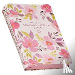 Christianart Gifts - The Spiritual Growth Bible, Study Bible, NLT - New Living Translation Holy Bible, Faux Leather, Pink Purple Printed Floral
