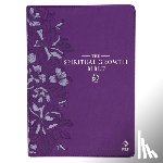 Christianart Gifts - The Spiritual Growth Bible, Study Bible, NLT - New Living Translation Holy Bible, Faux Leather, Purple Debossed Floral