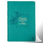 Christian Art Gifts - NLT Holy Bible Everyday Devotional Bible for Women New Living Translation Vegan Leather, Teal Debossed
