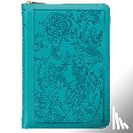 Christian Art Gifts - KJV Bible Compact Bible Faux Leather Teal W/Zipper