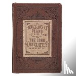 Christian Art Gifts Inc - Classic Faux Leather Journal a Man's Heart Proverbs 16:9 Bible Verse Brown Inspirational Notebook, Lined Pages W/Scripture, Ribbon Marker, Zipper Clos