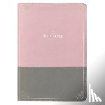 Christian Art Gifts - KJV Holy Bible, Super Giant Print Faux Leather Red Letter Edition - Ribbon Marker, King James Version, Pink/Gray