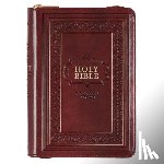 Christian Art Gifts - KJV Bible Compact Large Print (Faux Leather, Burgundy W/Zipper)
