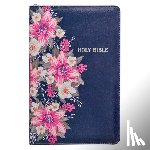 Christian Art Gifts - KJV Bible Deluxe Gift (Faux Leather, Blue Floral Printed W/Zipper)