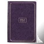 Christian Art Gifts - KJV Holy Bible, Giant Print Full-Size Faux Leather Red Letter Edition - Thumb Index & Ribbon Marker, King James Version, Purple Floral