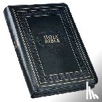 Christian Art Gifts - KJV Holy Bible, Giant Print Full-Size Faux Leather W/Thumb Index & Ribbon Marker, Red Letter Edition, King James Version, Black, Zipper Closure