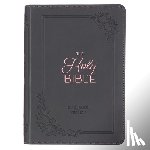 Christian Art Gifts - KJV Bible Compact Large Print (Faux Leather, Gray)