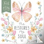 Hopper Studios - Faith 2026 12 X 24 Inch (Hanging) Monthly Square Wall Calendar Featuring the Artwork of Blue Chair Blessing Plastic-Free