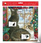 Flame Tree Studio - Ivory Cats by Lesley Anne Ivory: Christmas Window advent calendar (with stickers)