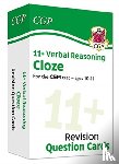 CGP Books - 11+ CEM Revision Question Cards: Verbal Reasoning Cloze - Ages 10-11