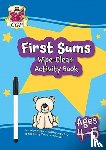 CGP Books - New First Sums Wipe-Clean Activity Book for Ages 4-5 (with pen)