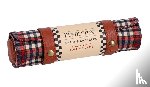 Pendleton Woolen Mills - Pendleton Red Black Check Pattern Chess & Checkers: Travel-Ready Roll-Up Game