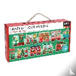 Petit Collage - Christmas Train Shaped Floor Puzzle